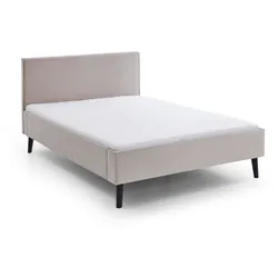 Meise Möbel Leira Polsterbett Kopfteil gesteppt Beige - Schwarz