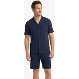 Hanro Pyjama Night & Day Blau M
