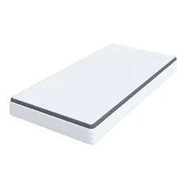 vidaXL Matratze Weiß und Grau 100 x 200 cm Bonell Feder