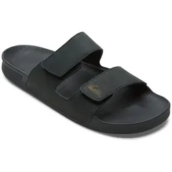 Sandale QUIKSILVER "Rivi Leather", Gr. 7(40), schwarz (schwarz 1), Lederobermaterial / Textil-Futter / TPR-Sohle, Schuhe