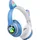 Avizar Bluetooth Kinderkopfhörer Katzenohren Weiß/Blau