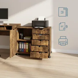 Relaxdays Rollcontainer 65 x 78 x 40 cm braun