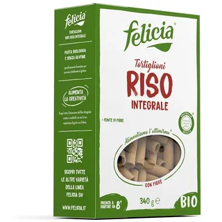 Tortiglioni Senza Glutine di Riso Integrale - Pasta Felicia 340 g