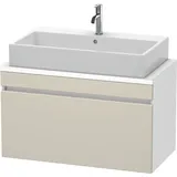 Duravit DuraStyle Waschtisch-Unterschrank DS530309118 90 x 47,8 cm, taupe/weiß matt, für Konsole, 1 Auszug