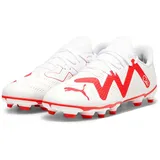 Puma Future Play FG/AG JR Fußballschuh, White Fire Orchid Red, 28 EU