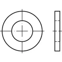 Industrial Quality Supplies ISO 8738 Flache Scheibe Stahl 5mm