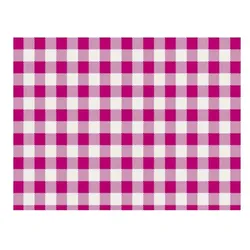 Packung mit 500 einzelnen Tischdecken aus dekoriertem Papier Vichy Magenta 28x40,5 Offsetdruck 80gr
