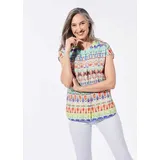 GOLDNER Kurzarmbluse multicolor 19
