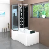 AcquaVapore Kombination Badewanne Dusche K50-R31 Duschtempel 100x170 cm