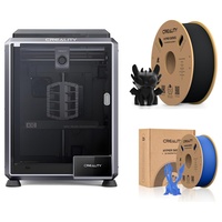 Creality K1C 3D Drucker, mit 2kg Creality Hyper PLA Filament--(Schwarz+Blau)