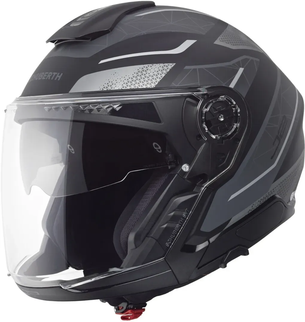 Schuberth J2 Sigma Jet Helm, zwart-grijs, 53 Voorman