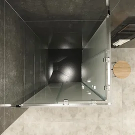 iflair i-flair Schiebetür Duschkabine 80x80x190 cm aus satiniertem 6 mm Sicherheitsglas - Dk77