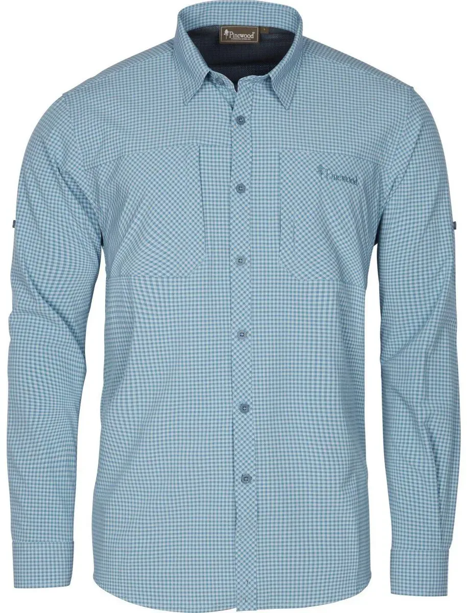 Pinewood Insectsafe Shirt fog blue/offwhite (386) L