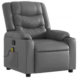 vidaXL Massagesessel Kunstleder 149,5 x 79 x 0 cm Grau mit Fernbedienung
