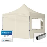 TOOLPORT Faltpavillon Economy 3 x 3 m inkl. Seitenteile creme