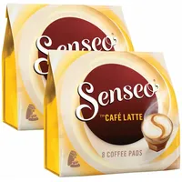 SENSEO KAFFEEPADS Café Latte, Aromatischer Kaffee, Milchkaffee Pad, 2 x 8 PADS
