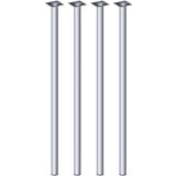 DIY Elements Element System Möbelfüße 4er-Set BURGUND Tischbeine Tischgestell Ø30 Chrom