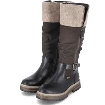 Rieker 93092 Damen schwarz/nougat/wood 38