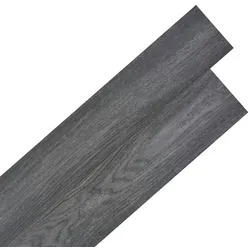 DELUKE® Vinylboden PVC-Dielen selbstklebend wasserfest 2mm Stärke Klebevinylboden Bodenbelag Laminatboden Dekor-Dielen Schwarz, 5,02m2