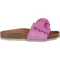 VERBENAS Damen-Bio-Pantolette Tieffußbett Pink rot