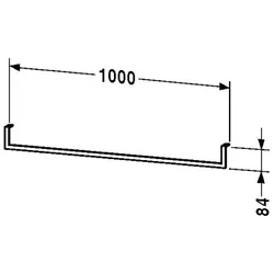 Duravit Handtuchhalter 100 cm UV998600000, Accessoires,