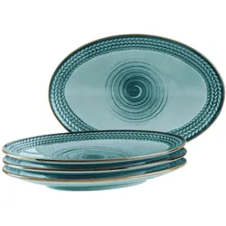 Mäser Platten-Set, Porzellan Prospero Blau