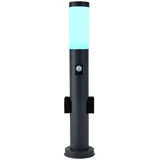 GLOBO RGB LED Sockelleuchte, Bewegungsmelder 2x Steckdose - Grau
