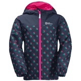 Jack Wolfskin Winterjacke Jack Wolfskin Rainbow Paw Jacket Kids, 140, night blue/pink all over