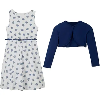 bonprix Sommerkleid (Set, 3-tlg) festlicher Stil, Set, aus Baumwolle und Polyurethan blau 116 (6)