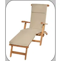Beautissu Deckchair Auflage 175 x 45 x 5 cm beige 1 St.