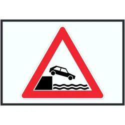 Achtung Ufer Symbol Schild A6 (105x148mm)
