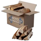 Hoyo Technology GmbH 30 kg Birkenholz ohne Rinde, Brennholz, Kaminholz, Grillholz, Feuerholz