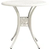 vidaXL Gartentisch Ø 78 x 72 cm Weiß