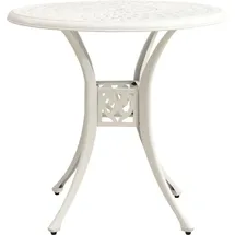 vidaXL Gartentisch Ø 78 x 72 cm Weiß