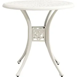 vidaXL Gartentisch Ø 78 x 72 cm Weiß