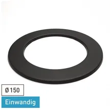 raik Ofenrohr 150 mm Stahl 0,16 m Wandrosette Schwarz