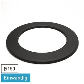 raik Ofenrohr 150 mm Stahl 0,16 m Wandrosette Schwarz