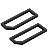 doporro Waschtischhalterung Waschtischkonsole Wandkonsole 38x2.5x15 cm rostfreie Edelstahl schwarz Wandhalter Träger Regalträger Regalhalter (2 Stück) Wh04