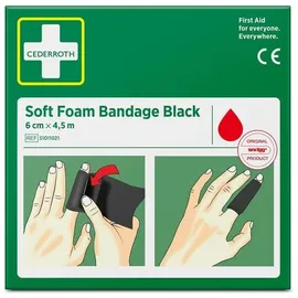 CEDERROTH Soft Foam Bandage selbsthaftend elastisch,schwarz Rl.6cmx4,5m