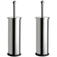 Home4You WC-Garnituren 2er Set, H 39,5 cm - Edelstahl