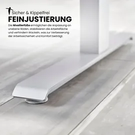 bümö Schreibtisch elektrisch Graphit / Weiß
