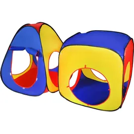 Kruzzel Kinderspielzelt mit Tunnel Spielhaus für Baby und Kleinkinder 3 Teile Spiele Indoor Outdoor 23871