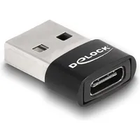 Delock 60002 USB A USB C Schwarz