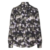 LASCANA Schluppenbluse Damen schwarz-flieder bedruckt Gr.46