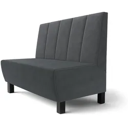 Meyer F | Gastrobank | B:H 160 x 100 cm | Grau | Gestreift Doppelnaht | Samt
