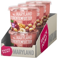 Maryland Studentenfutter Berry 275g Becher Vorratspack Cranberries, Erdnusskerne, Walnusskerne, Mandeln (blanchiert) und Cashewkerne Ohne Rosinen (6 x 275g)