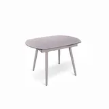 Kyoto Four Ausziehbarer Tisch Aus Grauem Gehärtetem Glas Bis Zu 180 Cm