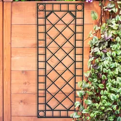 Außen Wand Dekor Gitter Garten Dekoration Terrasse Rankgitter Spalier schwarz