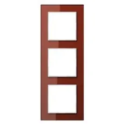 Jung AC583GLRT Glasrahmen 3fach, senkrechte und waagerechte Montage, Glas, A CREATION, rot