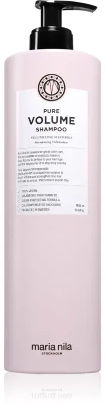 Maria Nila Pure Volume Shampoo für mehr Haarvolumen bei feinem Haar sulfatfrei 1000 ml
